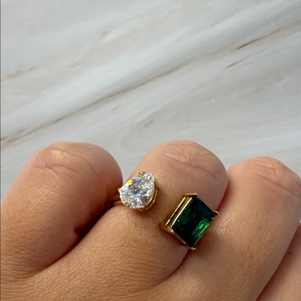 Toi Et Moi Ring Open- Adjustable Size